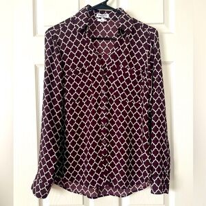 Burgundy Express Portofino blouse
